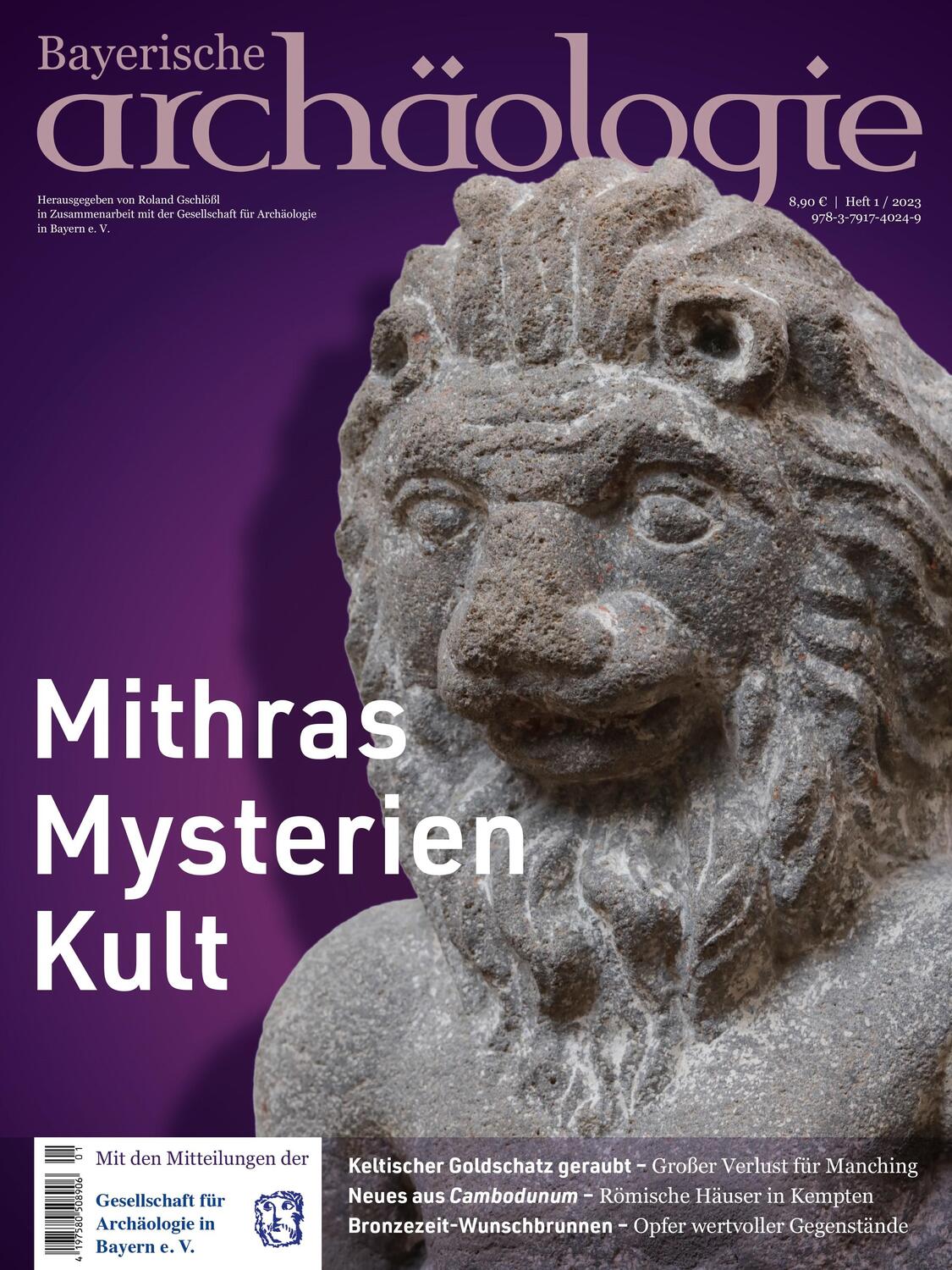 Cover: 9783791740249 | Mithras - Mysterien - Kult | Bayerische Archäologie 1/2023 | Gschlößl