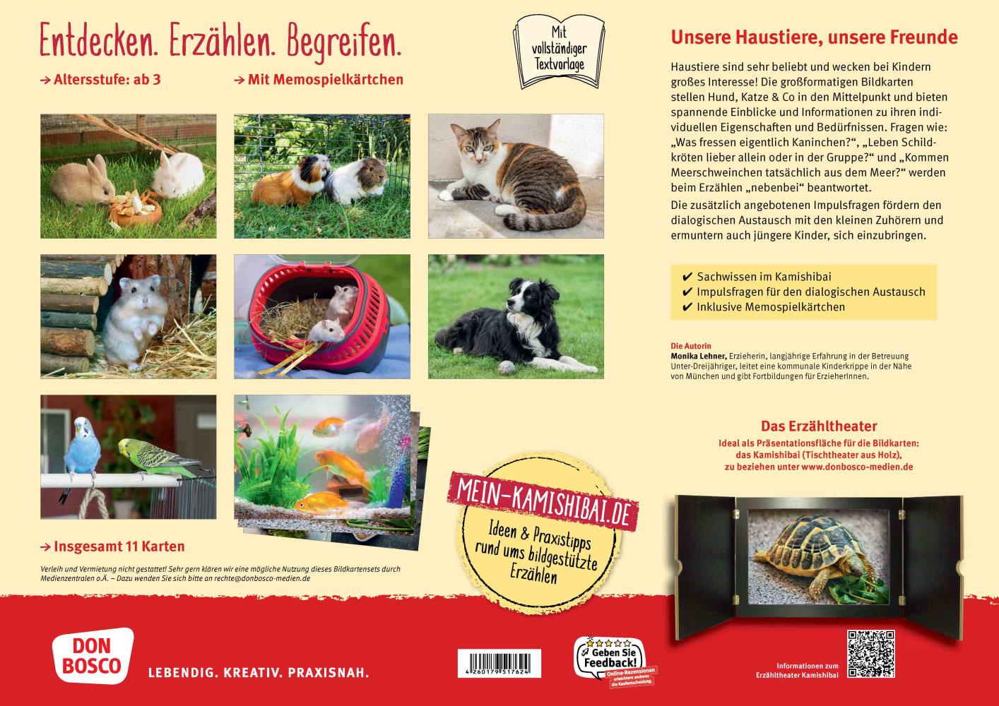 Bild: 4260179517624 | Hund, Katze und Kaninchen. Unsere Haustiere. Kamishibai Bildkarten...