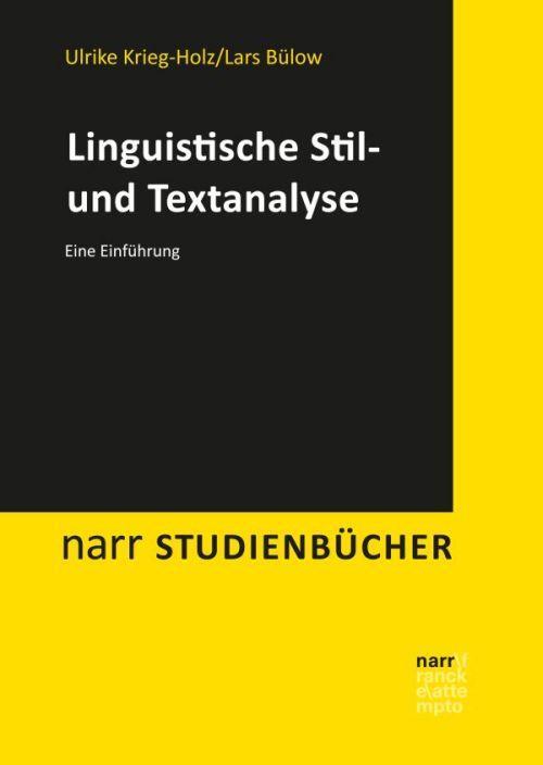 Cover: 9783823367697 | Linguistische Stil- und Textanalyse | Eine Einführung | Taschenbuch