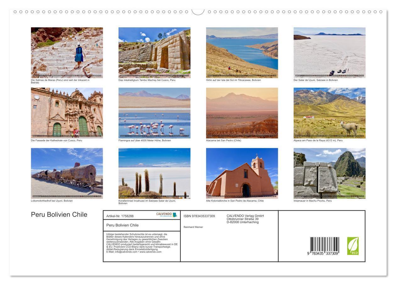 Bild: 9783435337309 | Peru Bolivien Chile (hochwertiger Premium Wandkalender 2025 DIN A2...