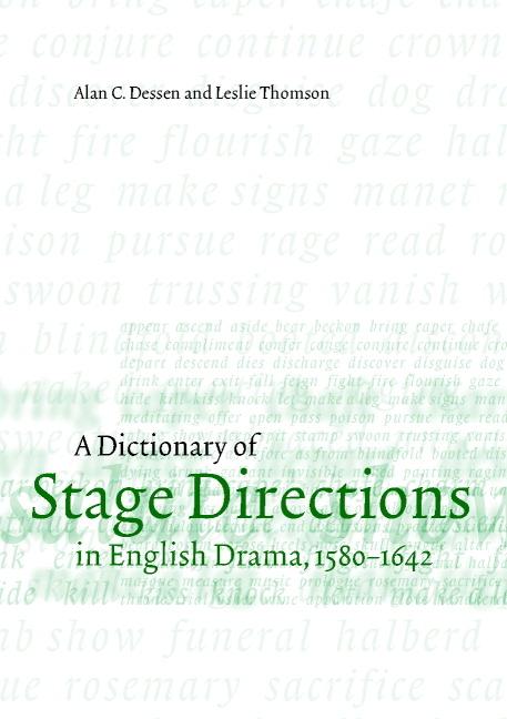 Cover: 9780521000291 | A Dictionary of Stage Directions in English Drama 1580-1642 | Buch