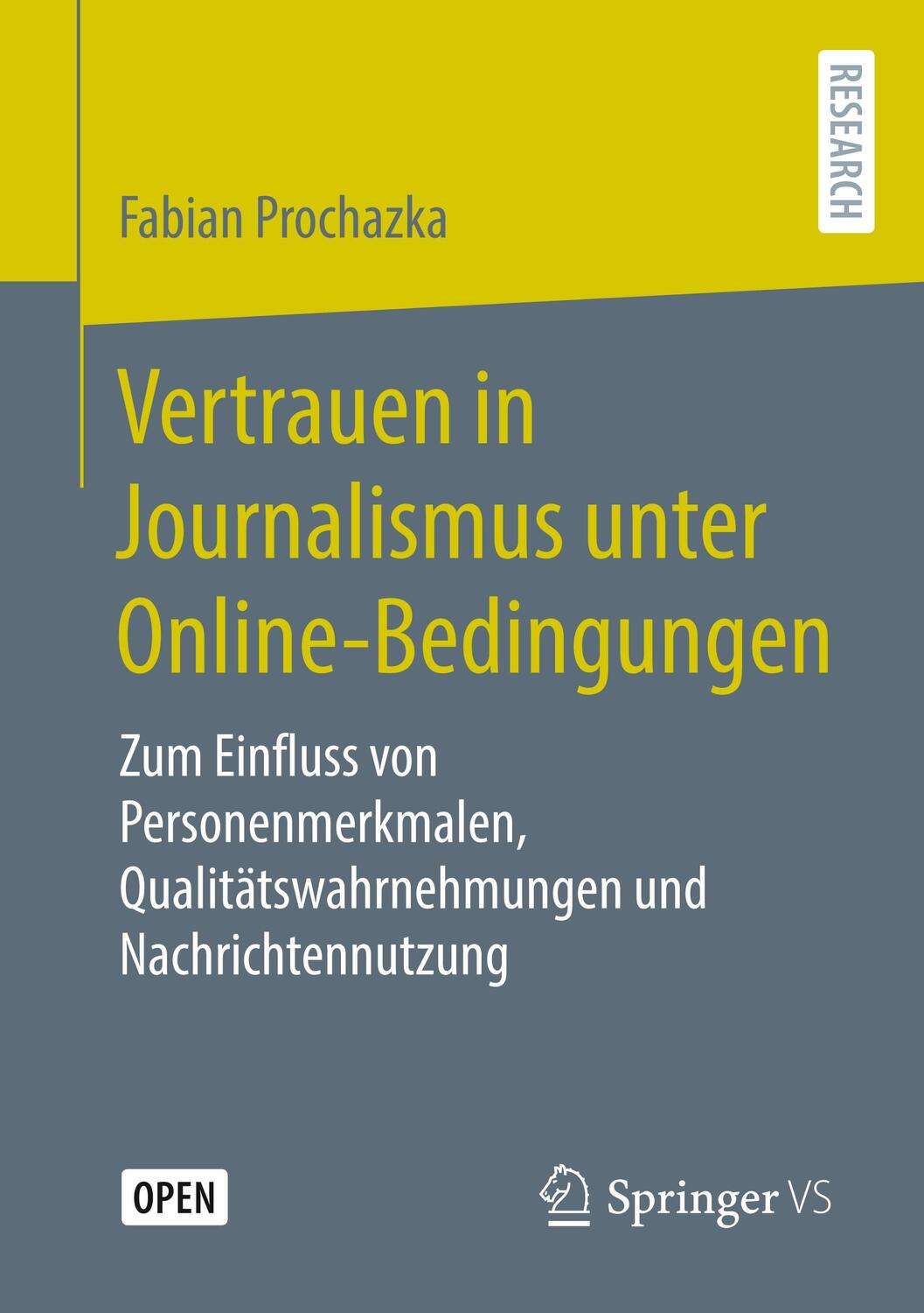 Cover: 9783658302269 | Vertrauen in Journalismus unter Online-Bedingungen | Fabian Prochazka