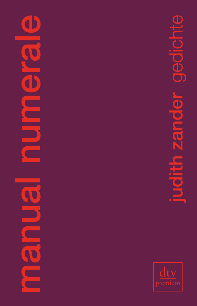 Cover: 9783423260046 | manual numerale | Gedichte | Judith Zander | Taschenbuch | 2014 | DTV