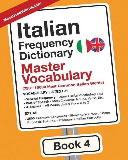 Cover: 9789492637031 | Italian Frequency Dictionary - Master Vocabulary | Mostusedwords