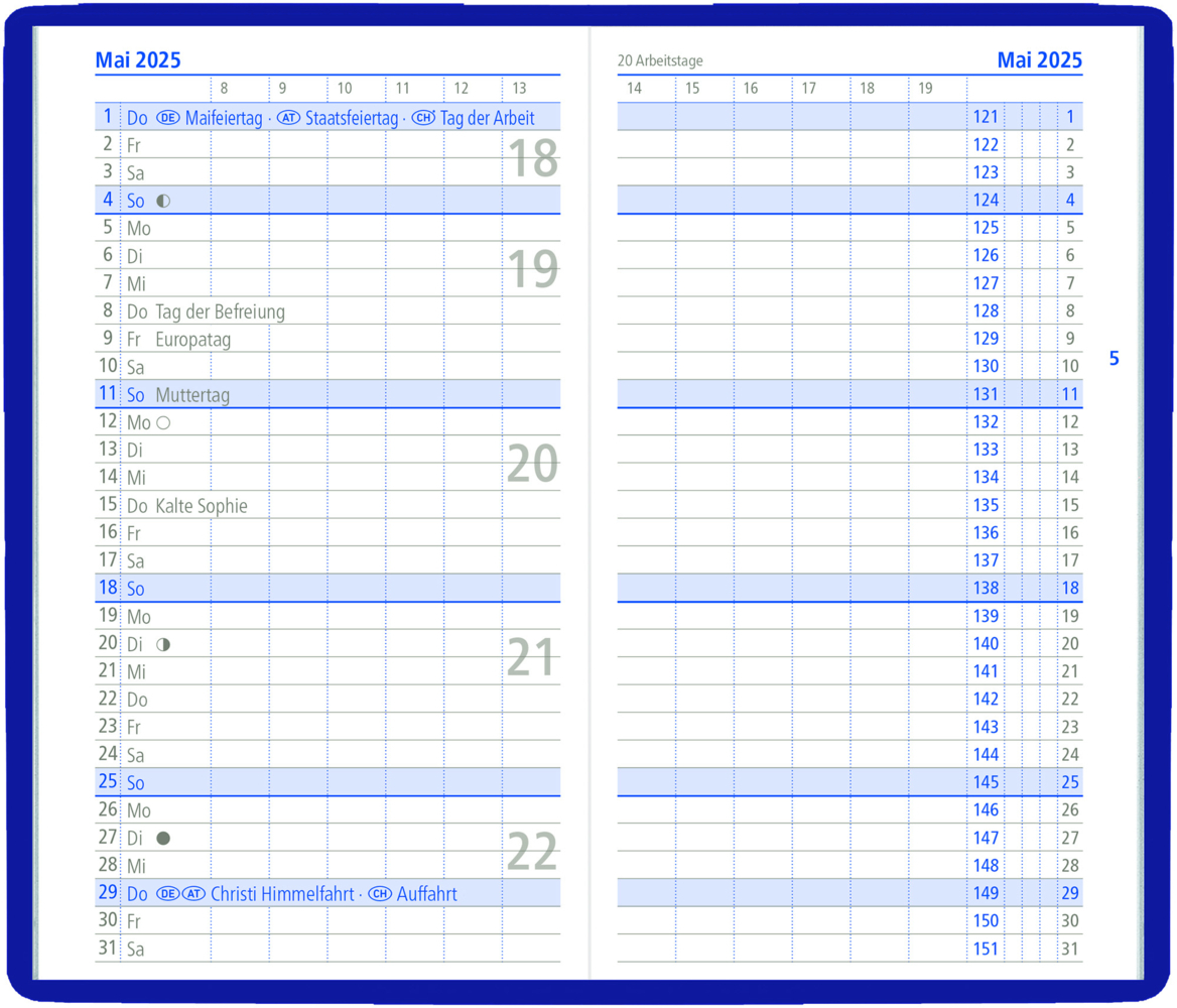 Bild: 4006928025589 | Zettler - Taschenplaner 2025 lila, 9,5x16cm, Taschenkalender mit 32...