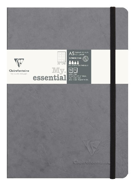 Cover: 3329687934352 | Notizbuch Age Bag My.Essential A5 96 Blatt dot-linierteatur, Grau