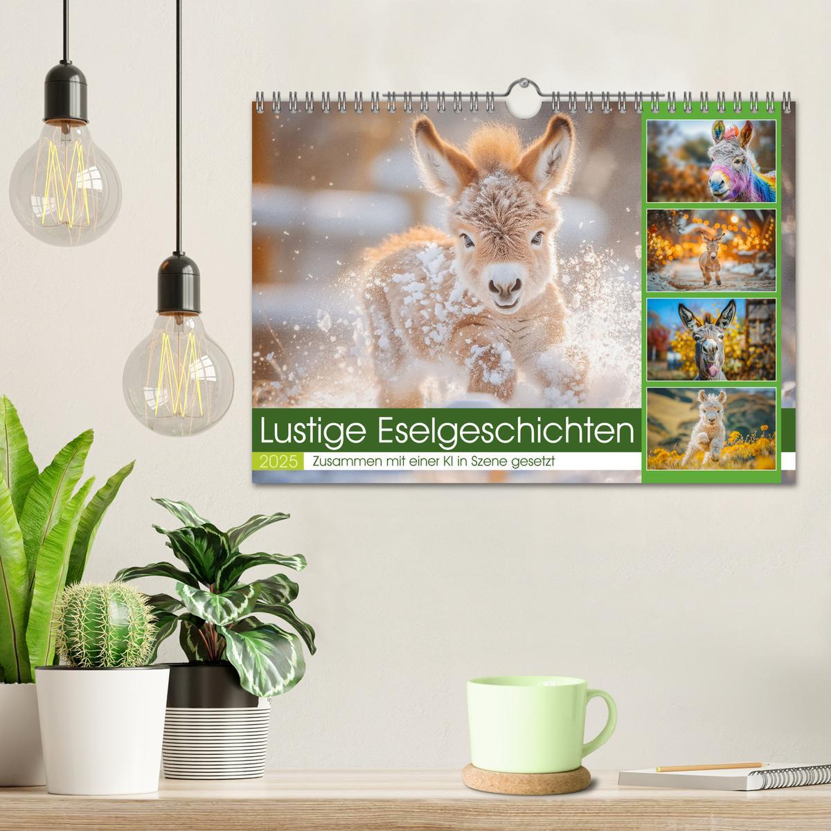 Bild: 9783435722600 | Lustige Eselgeschichten (Wandkalender 2025 DIN A4 quer), CALVENDO...