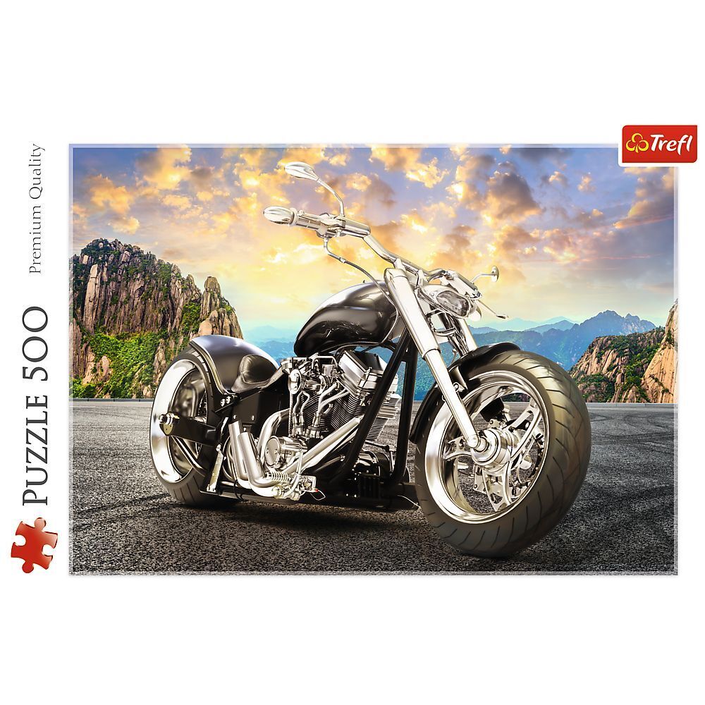 Bild: 5900511373844 | Schwarzes Motorrad (Puzzle) | Spiel | In Spielebox | 37384 | 2021