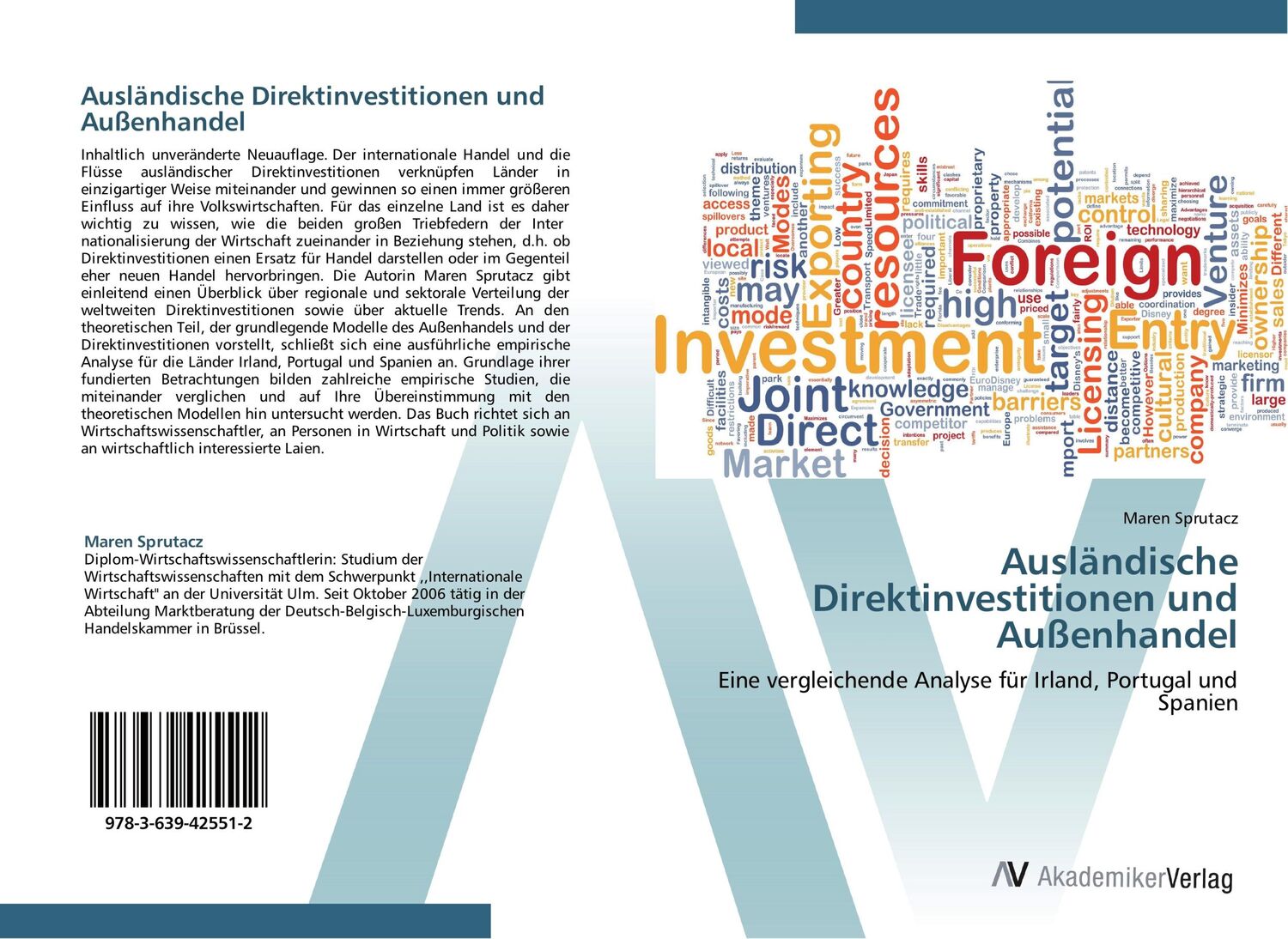 Cover: 9783639425512 | Ausländische Direktinvestitionen und Außenhandel | Maren Sprutacz