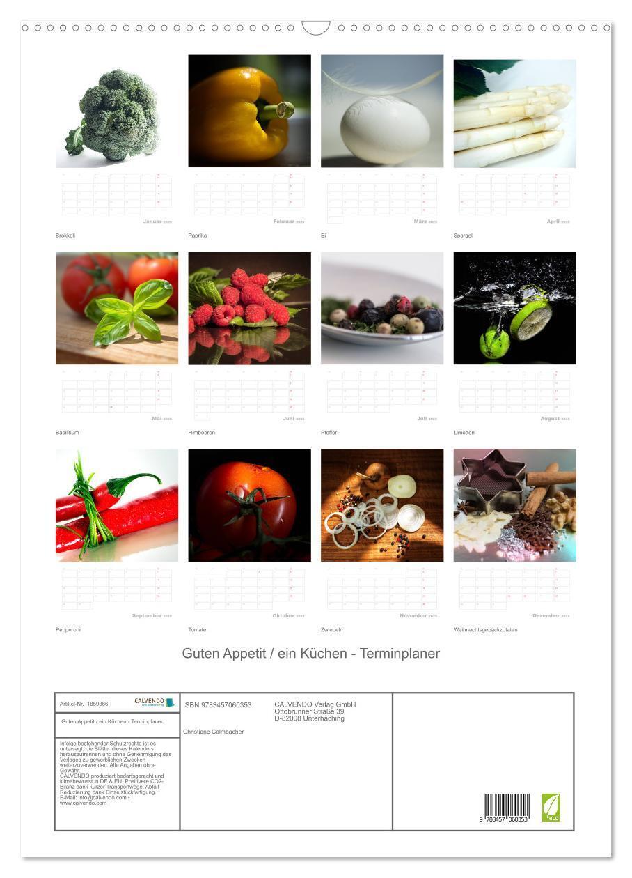 Bild: 9783457060353 | Guten Appetit / ein Küchen - Terminplaner (Wandkalender 2025 DIN A2...