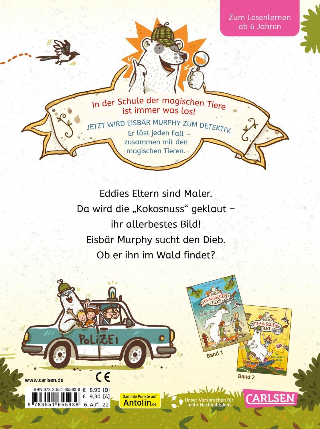 Rückseite: 9783551655936 | Die Schule der magischen Tiere ermittelt 3: Der Kokosnuss-Klau | Auer