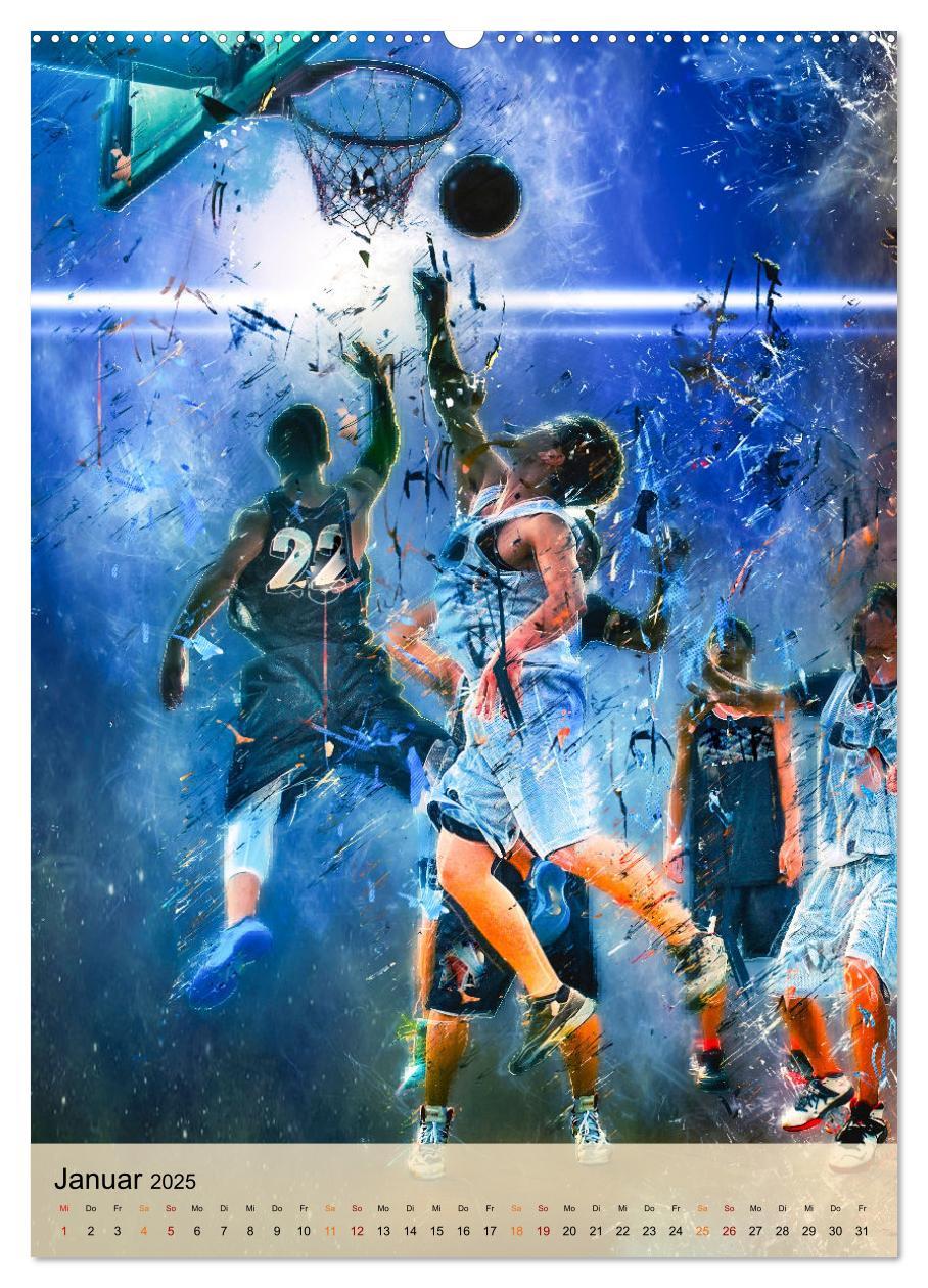 Bild: 9783435928958 | Basketball spektakulär (Wandkalender 2025 DIN A2 hoch), CALVENDO...