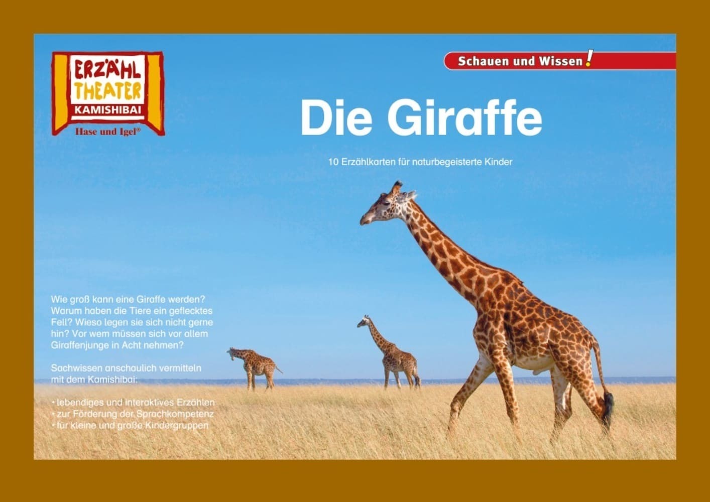 Cover: 4260505831257 | Die Giraffe / Kamishibai | 10 Fotobildkarten für das Erzähltheater