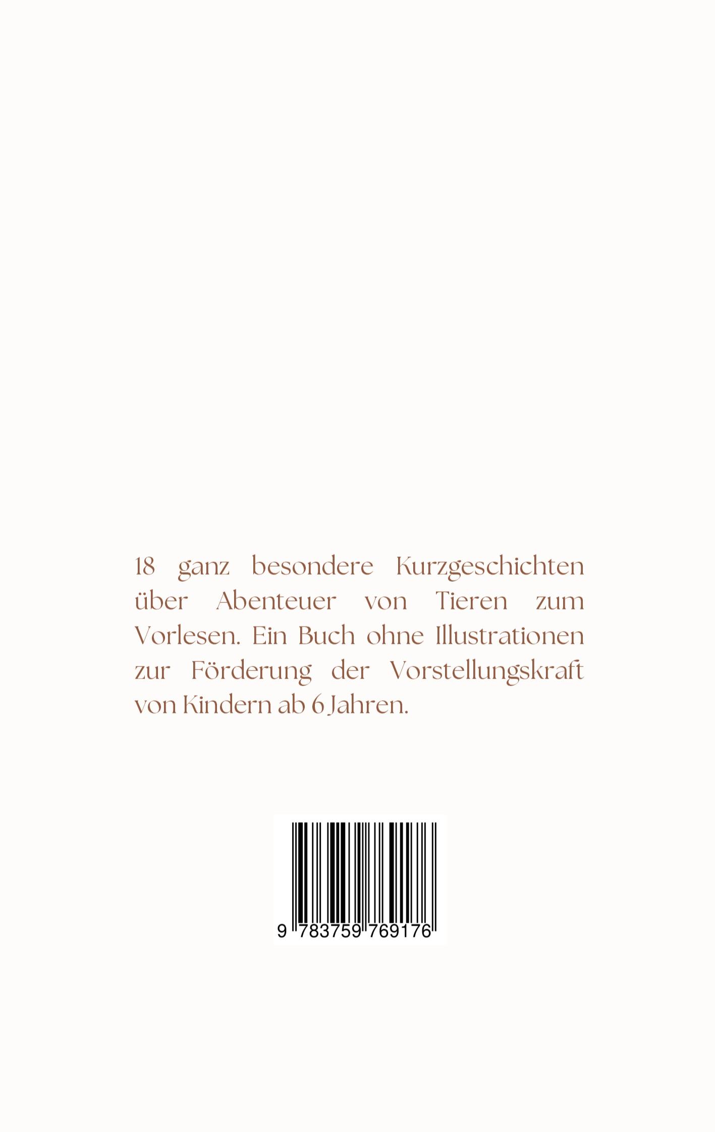 Rückseite: 9783759769176 | Abenteuer der Tiere | Kurzgeschichten zum Vorlesen | Nina Svoboda