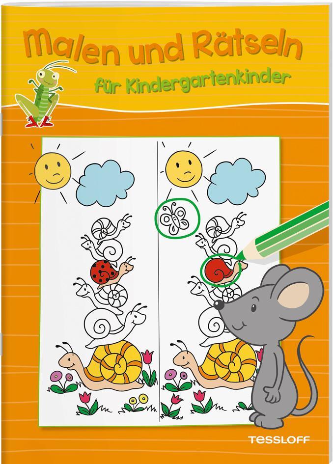 Cover: 9783788640675 | Malen und Rätseln für Kindergartenkinder (Orange) | Tessloff Verlag