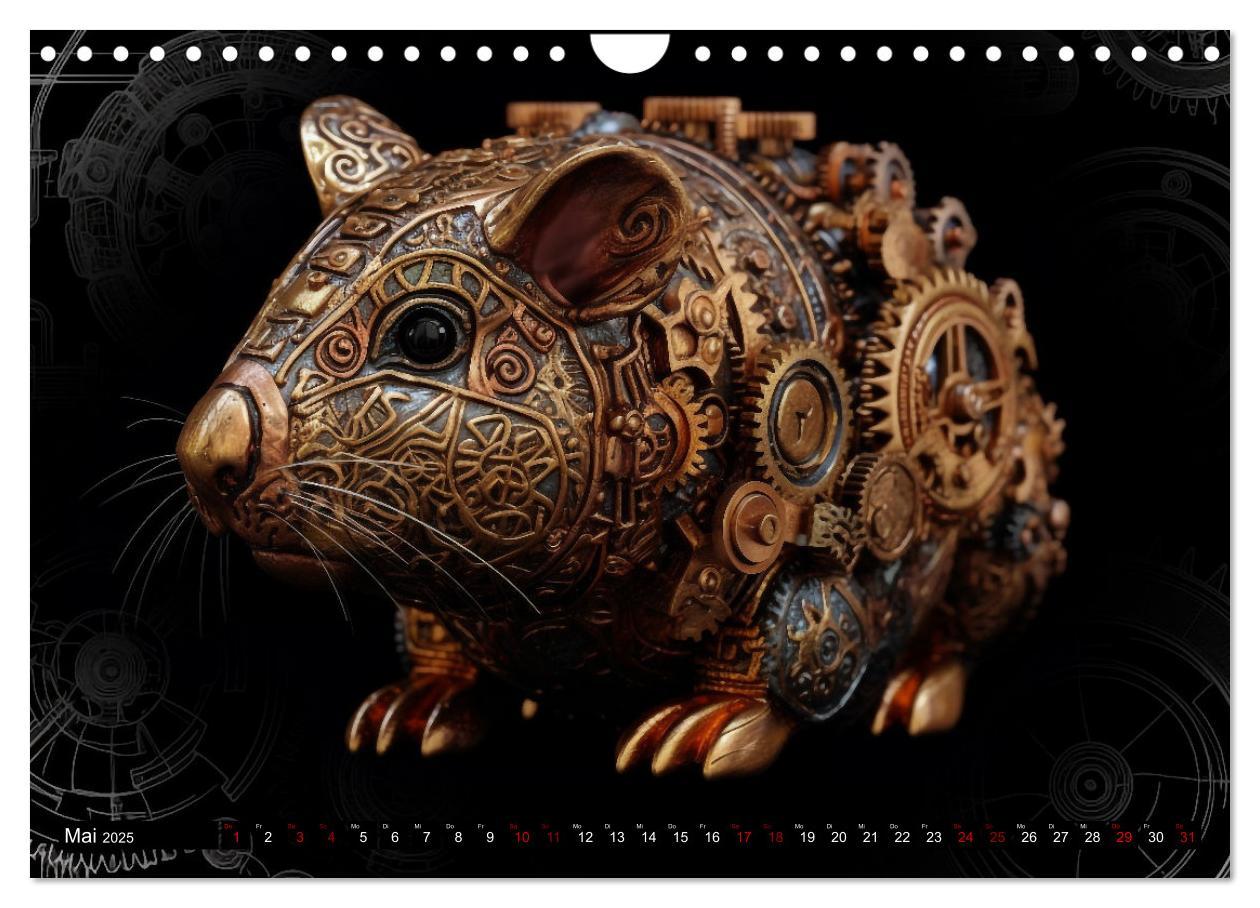 Bild: 9783383865404 | Mechanische Steampunk Tierwelt (Wandkalender 2025 DIN A4 quer),...