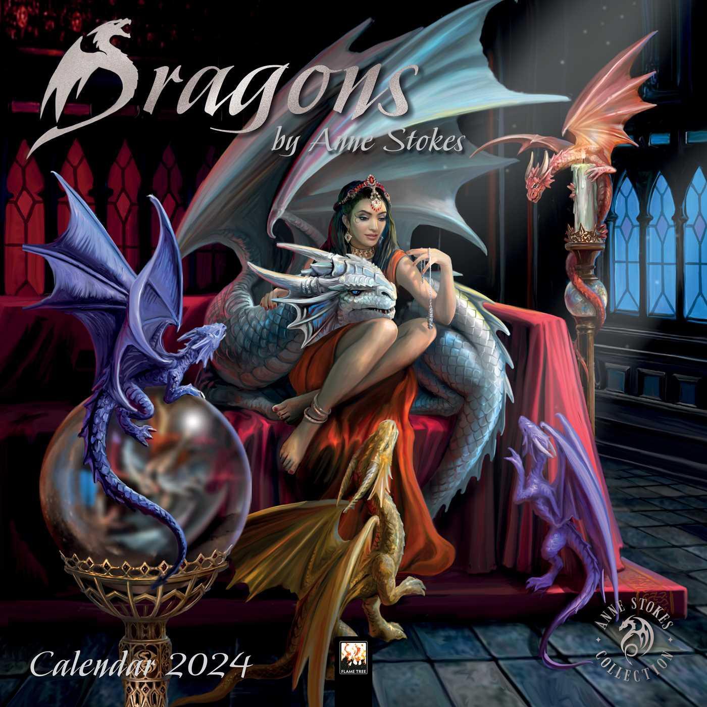 Cover: 9781804173671 | Dragons by Anne Stokes Wall Calendar 2024 (Art Calendar) | Studio