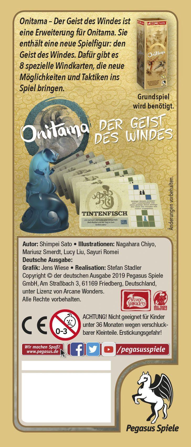 Bild: 4250231717994 | Onitama: Der Geist des Windes [Erweiterung] | Shimpei Sato | Spiel