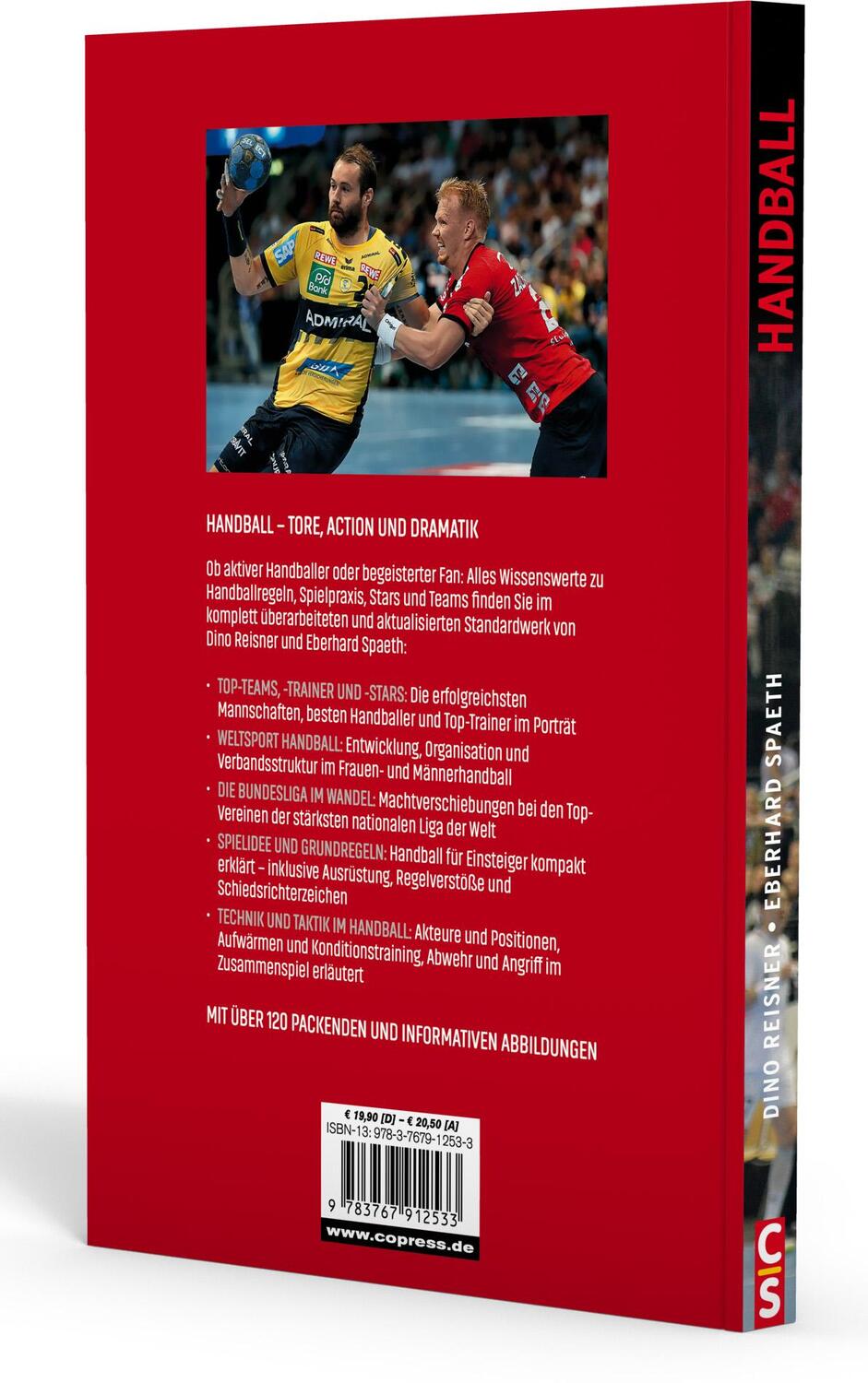 Rückseite: 9783767912533 | Handball | Regeln, Spielpraxis, Stars und Teams | Dino Reisner (u. a.)