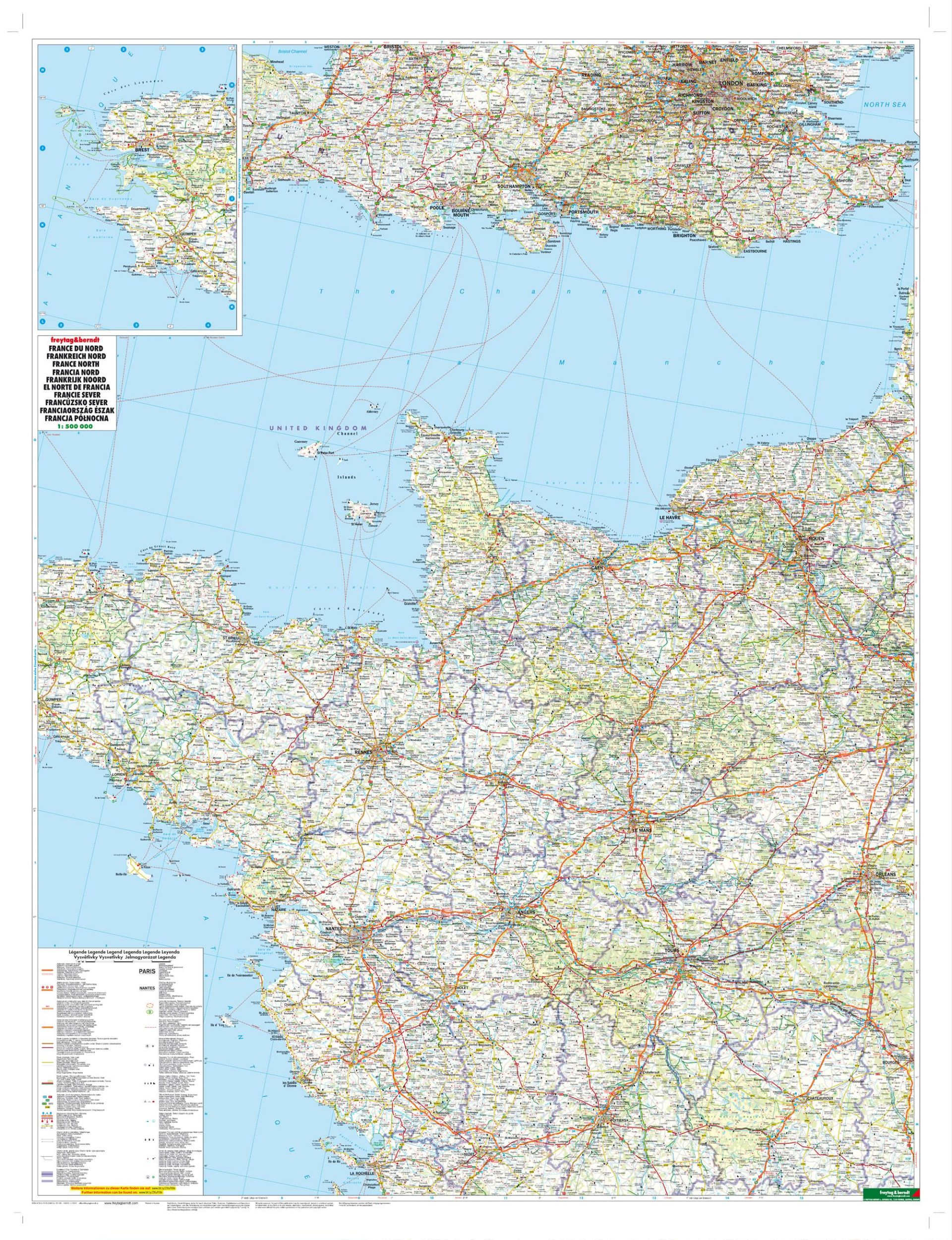 Bild: 9783707905809 | Frankreich Nord / France Nord 1 : 500 000. Autokarte, Straßenkarte