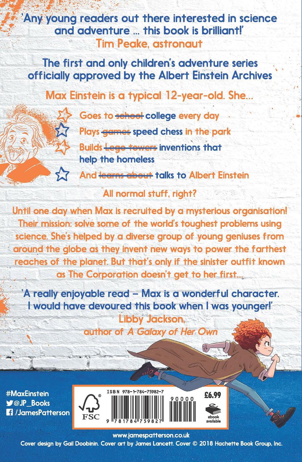Rückseite: 9781784759827 | Max Einstein: The Genius Experiment | James Patterson | Taschenbuch
