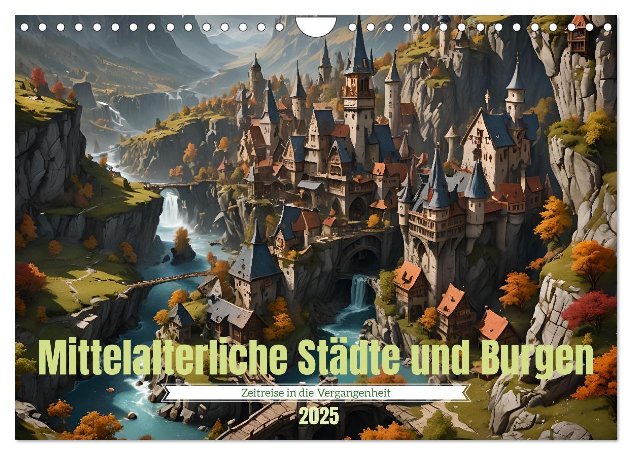 Cover: 9783457144350 | Mittelalterliche Städte und Burgen (Wandkalender 2025 DIN A4 quer),...