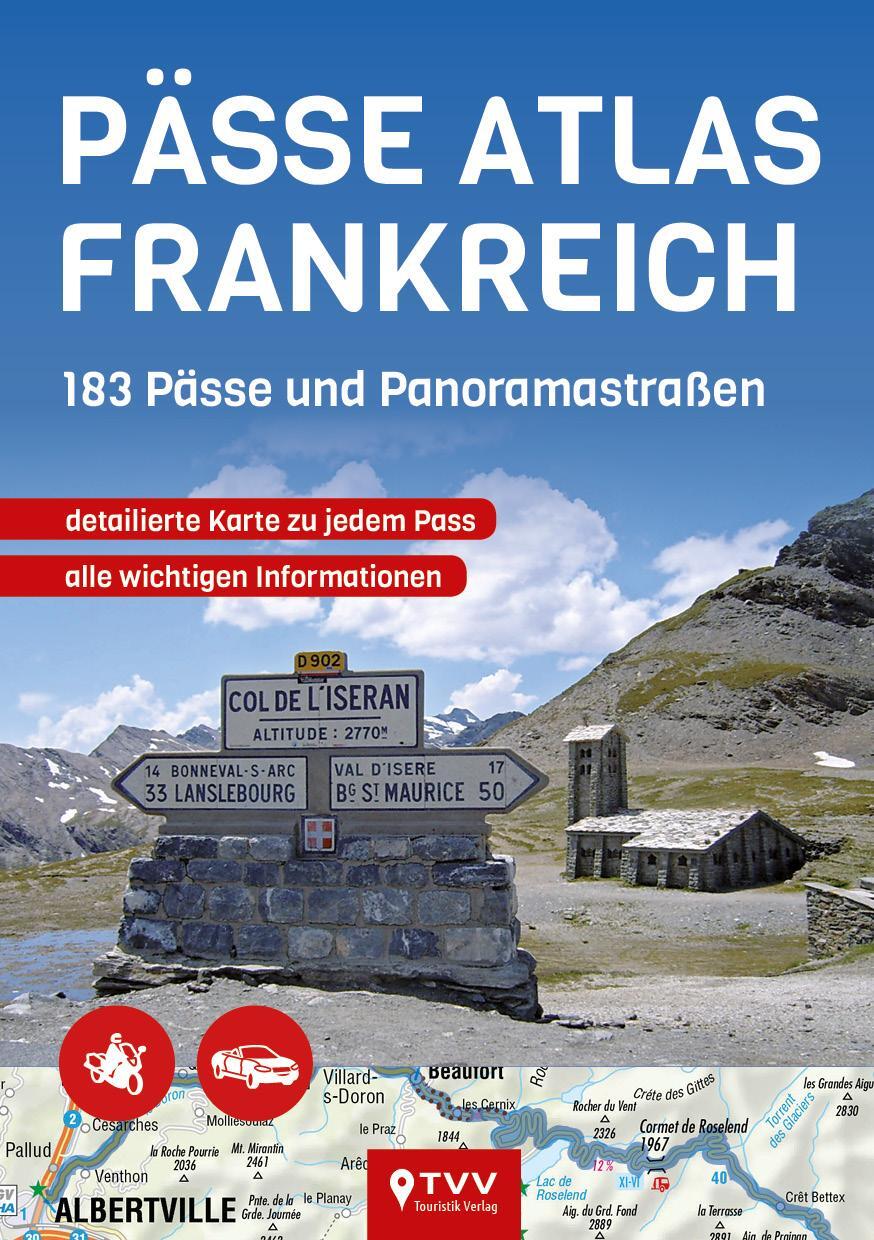 Cover: 9783937063836 | PÄSSE ATLAS FRANKREICH | 183 Pässe und Panoramastraßen | Taschenbuch