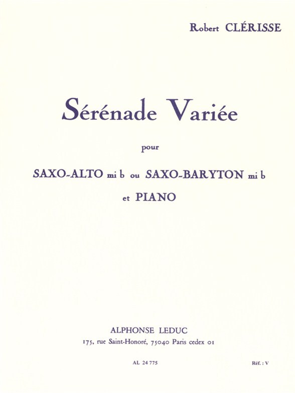 Cover: 9790046247750 | Serenade Variee | Robert Clerisse | Buch | Alphonse Leduc