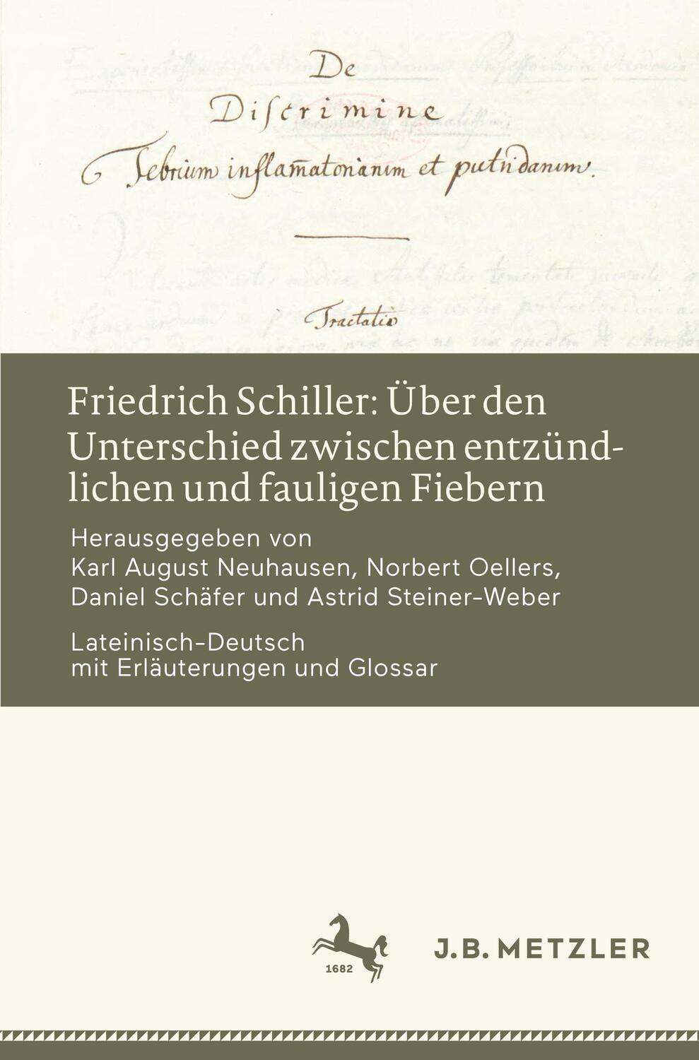 Cover: 9783476057495 | Friedrich Schiller: Über den Unterschied zwischen entzündlichen und...