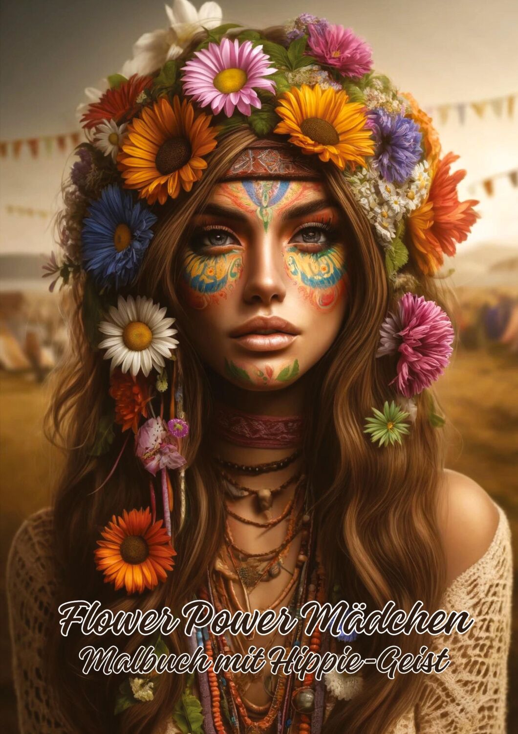 Cover: 9783384226501 | Flower Power Mädchen | Malbuch mit Hippie-Geist | Ela Artjoy | Buch