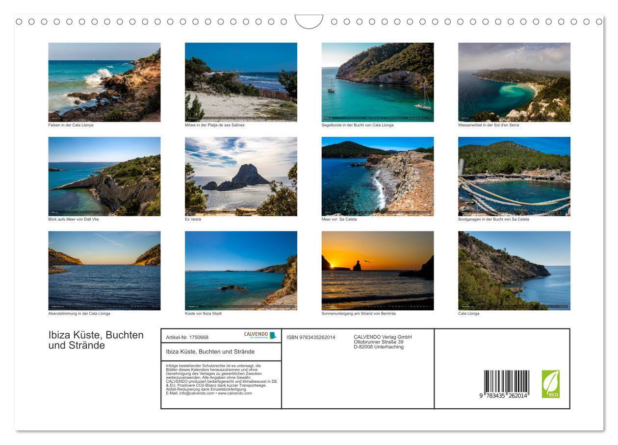 Bild: 9783435262014 | Ibiza Küste, Buchten und Strände (Wandkalender 2025 DIN A3 quer),...