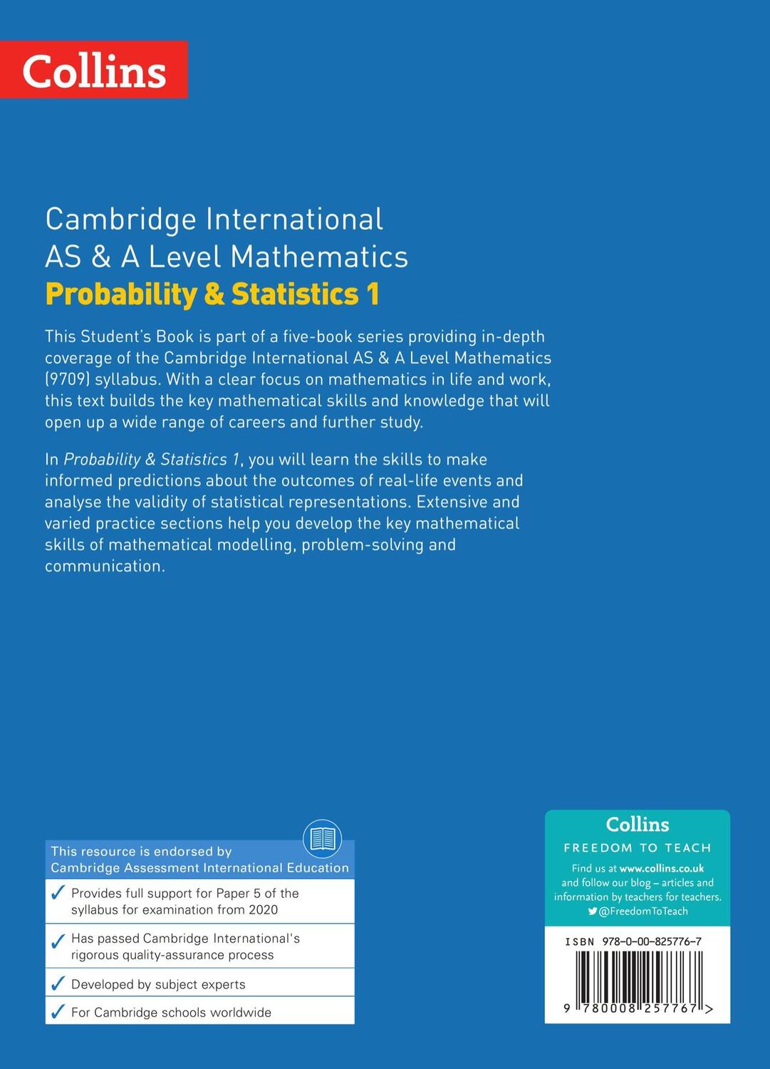 Rückseite: 9780008257767 | Cambridge International AS &amp; A Level Mathematics Probability and...