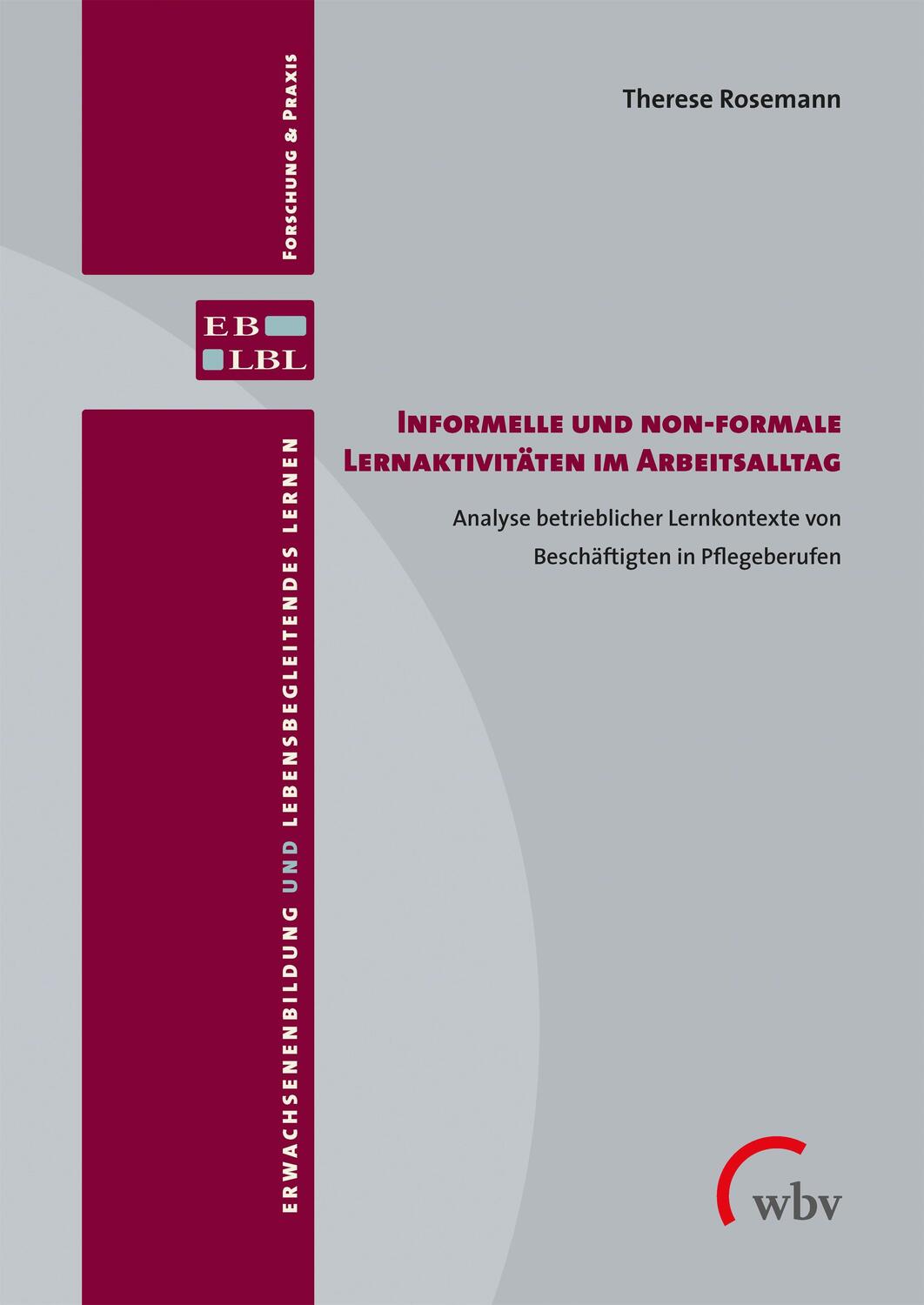 Cover: 9783763971411 | Informelle und non-formale Lernaktivitäten im Arbeitsalltag | Rosemann