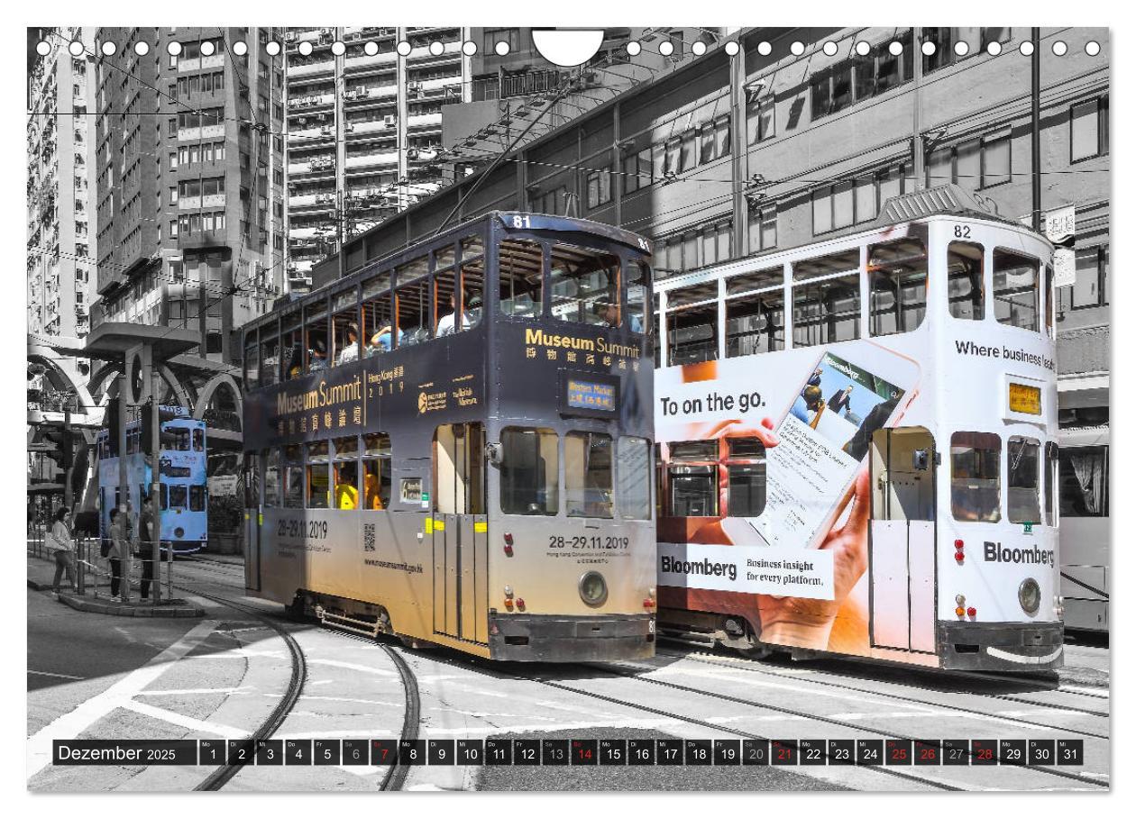 Bild: 9783435178339 | Ding Ding - Hong Kong's Tramways (Wandkalender 2025 DIN A4 quer),...