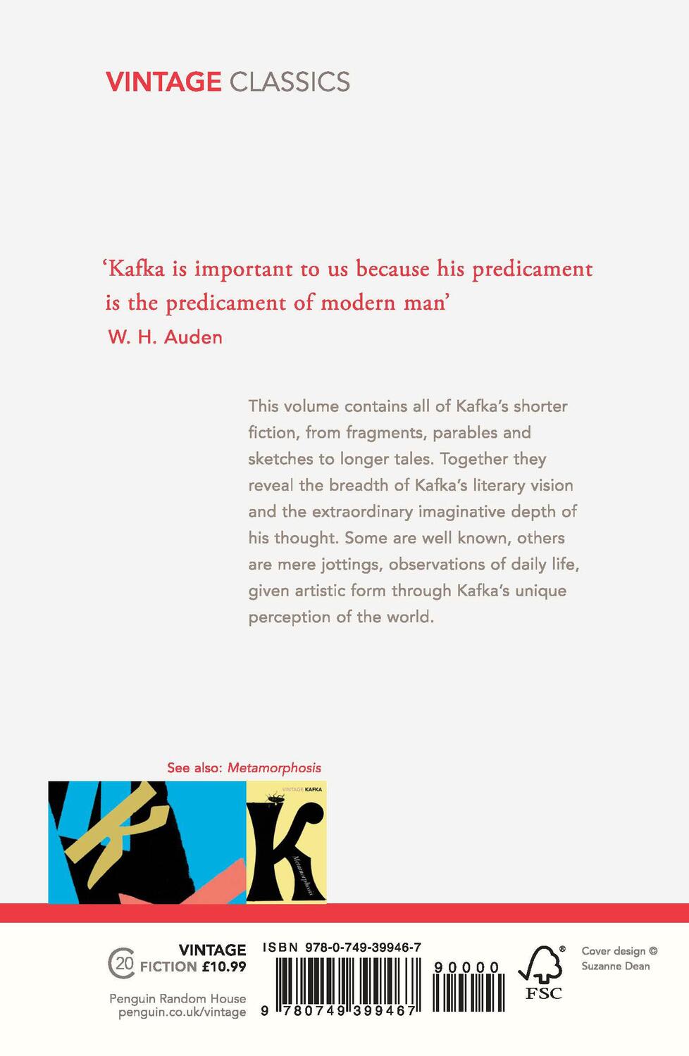 Rückseite: 9780749399467 | The Complete Short Stories | Franz Kafka | Taschenbuch | Englisch