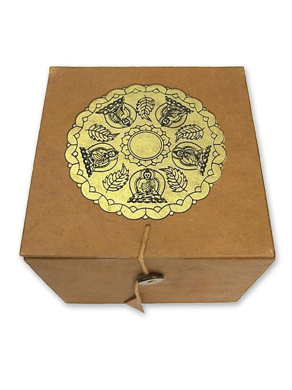 Bild: 4250396215120 | Dhyani-Klangschale mit bedruckter Geschenkbox mit Zubehör | Stück