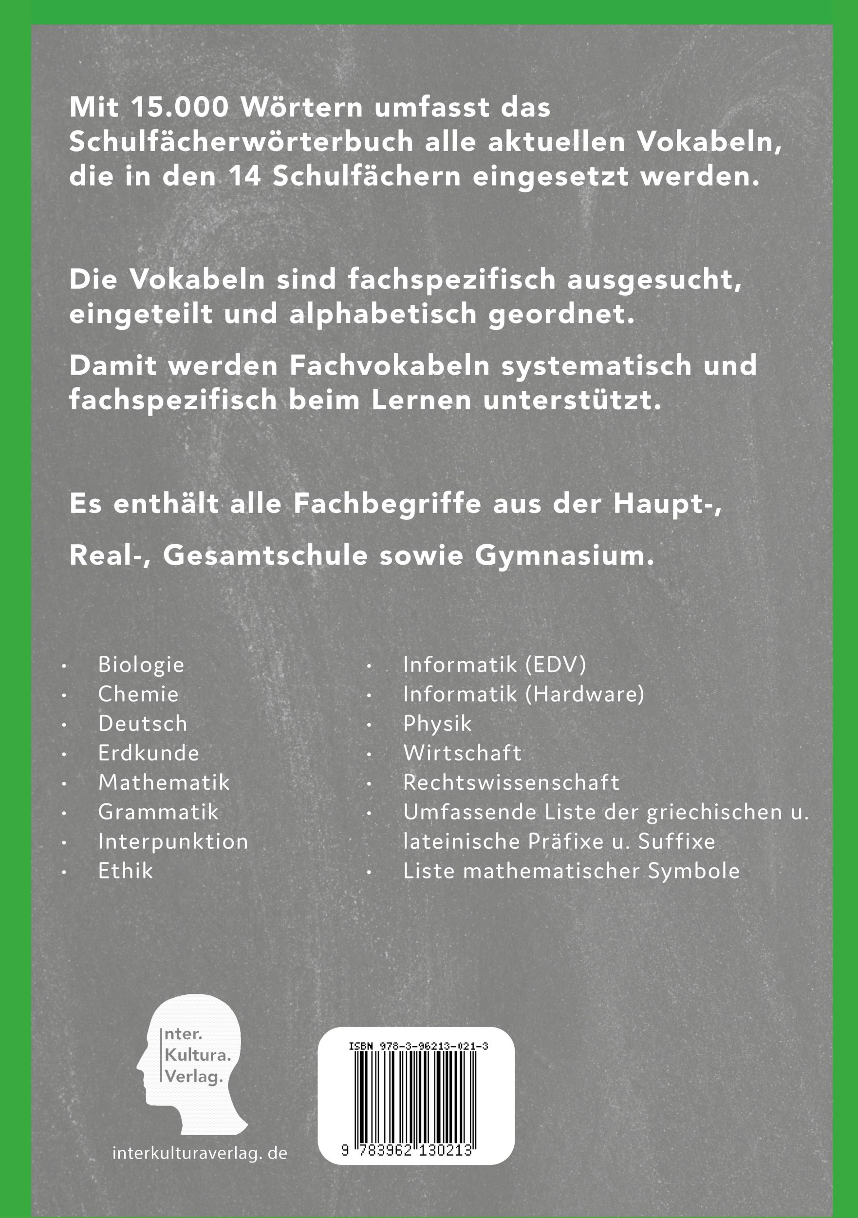 Rückseite: 9783946909002 | Interkultura Schülerwörterbuch Deutsch-Persisch/Dari | Verlag | Buch