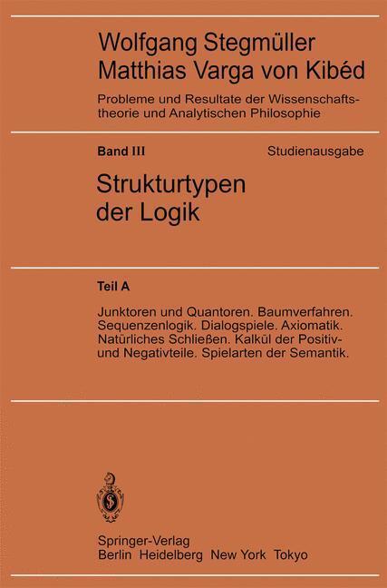 Cover: 9783540122111 | Junktoren und Quantoren. Baumverfahren. Sequenzenlogik....