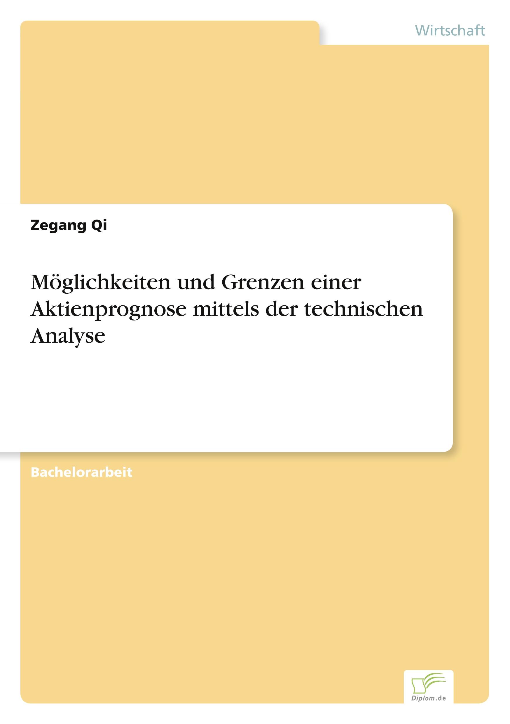 Cover: 9783961169313 | Möglichkeiten und Grenzen einer Aktienprognose mittels der...