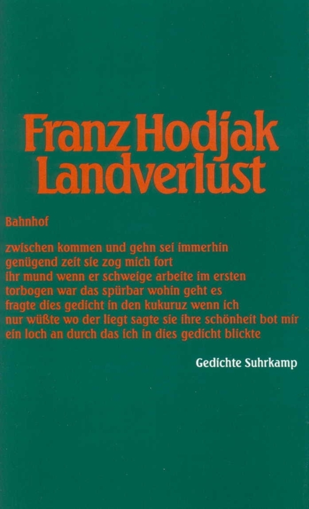 Cover: 9783518405482 | Landverlust | Gedichte | Franz Hodjak | Taschenbuch | Suhrkamp