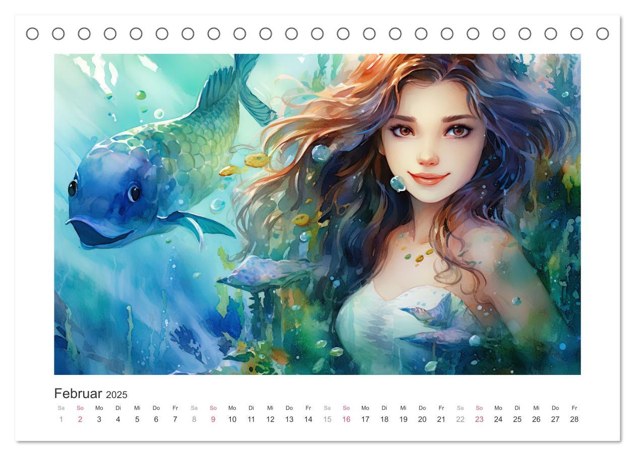 Bild: 9783383892370 | Liebliche Meerjungfrauen (Tischkalender 2025 DIN A5 quer), CALVENDO...