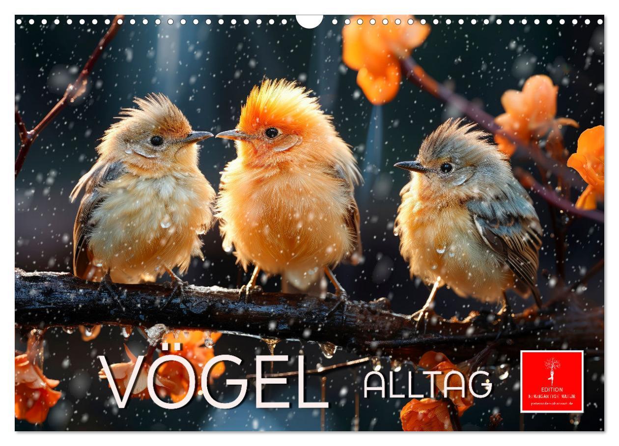 Cover: 9783383842160 | Vögel Alltag (Wandkalender 2025 DIN A3 quer), CALVENDO Monatskalender