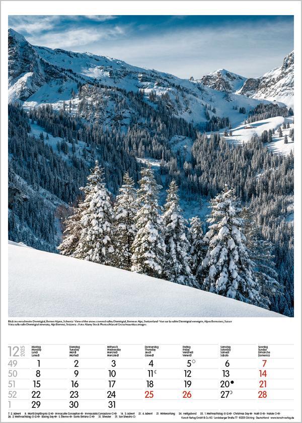 Bild: 9783731876090 | Alpen 2025 | Wandkalender mit Fotos von den Alpen. Format 30 x 42 cm.