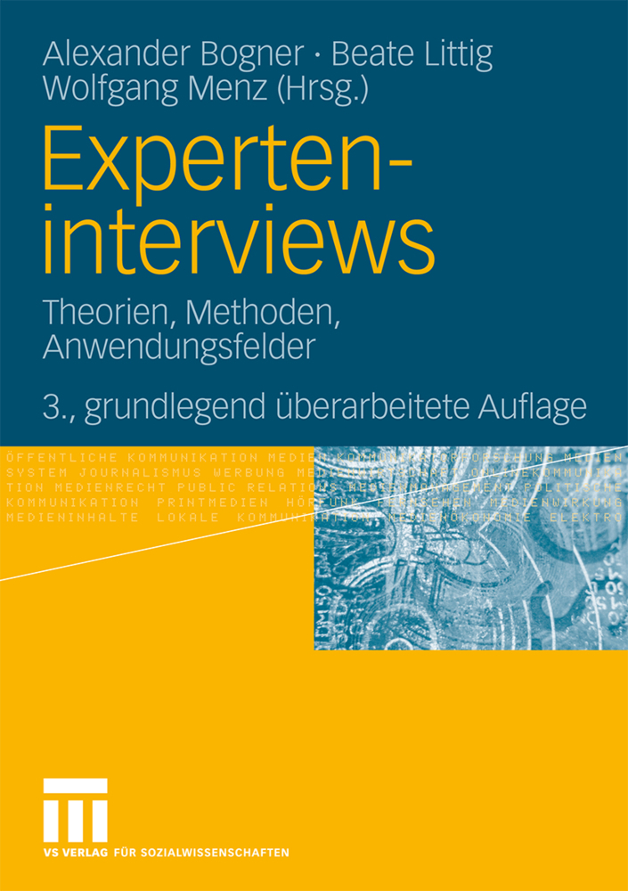 Cover: 9783531162591 | Experteninterviews | Theorien, Methoden, Anwendungsfelder | Buch