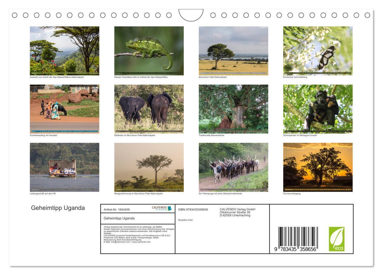 Bild: 9783435358656 | Geheimtipp Uganda (Wandkalender 2025 DIN A4 quer), CALVENDO...