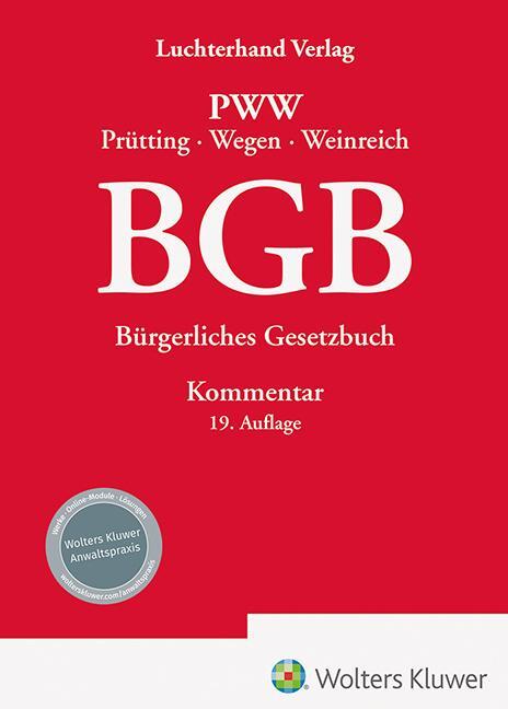 Cover: 9783472098317 | BGB Kommentar | Bürgerliches Gesetzbuch - Kommentar | Prütting (u. a.)