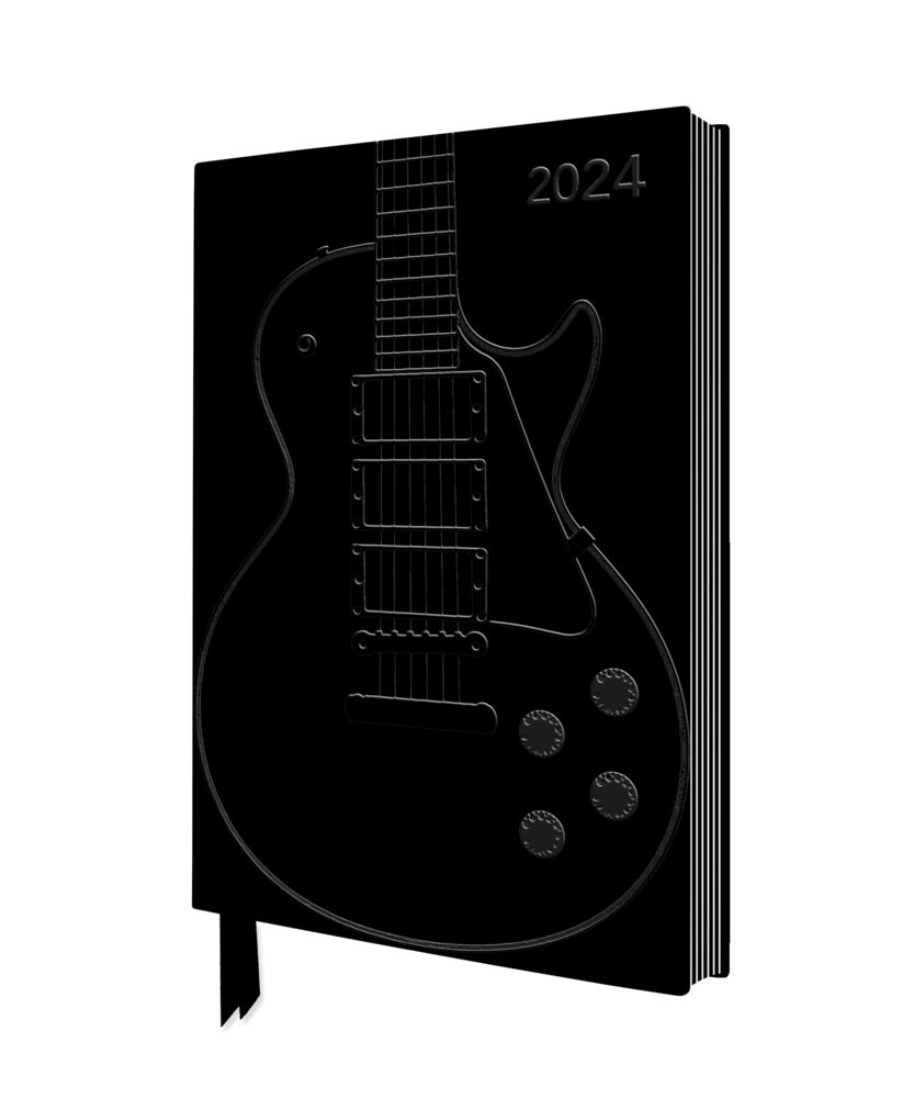 Cover: 9781804175118 | Black Gibson Guitar - Schwarze Gibson Gitarre - Tischkalender 2024