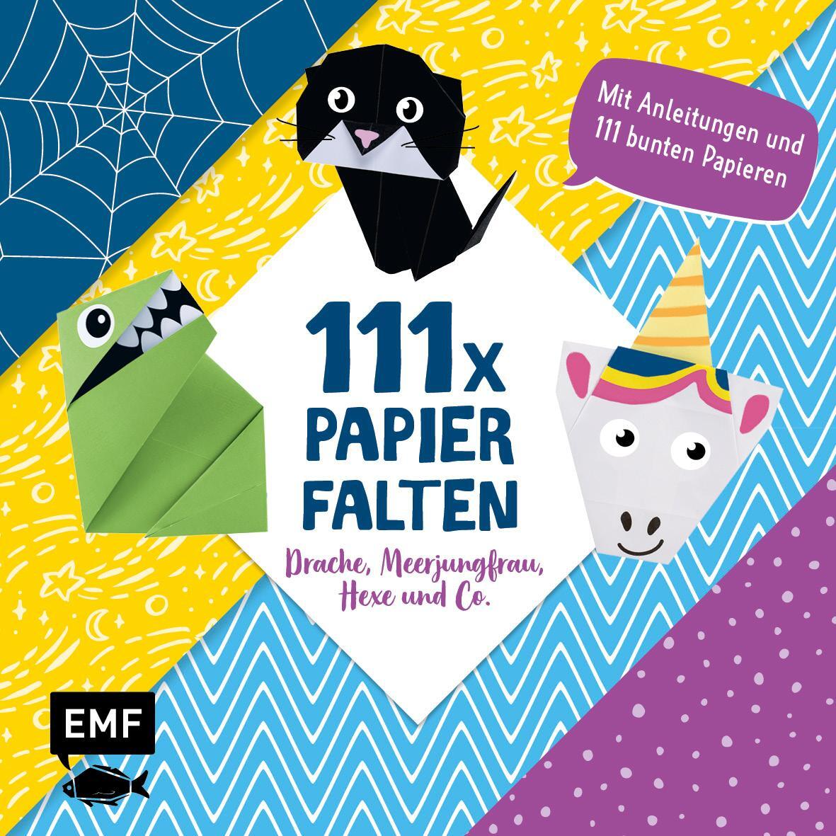 Cover: 9783745906967 | 111 x Papierfalten - Drache, Meerjungfrau, Hexe und Co. | Thade Precht