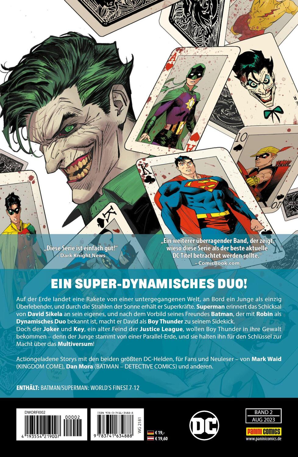 Rückseite: 9783741634888 | Batman/Superman: World's finest | Mark Waid (u. a.) | Taschenbuch
