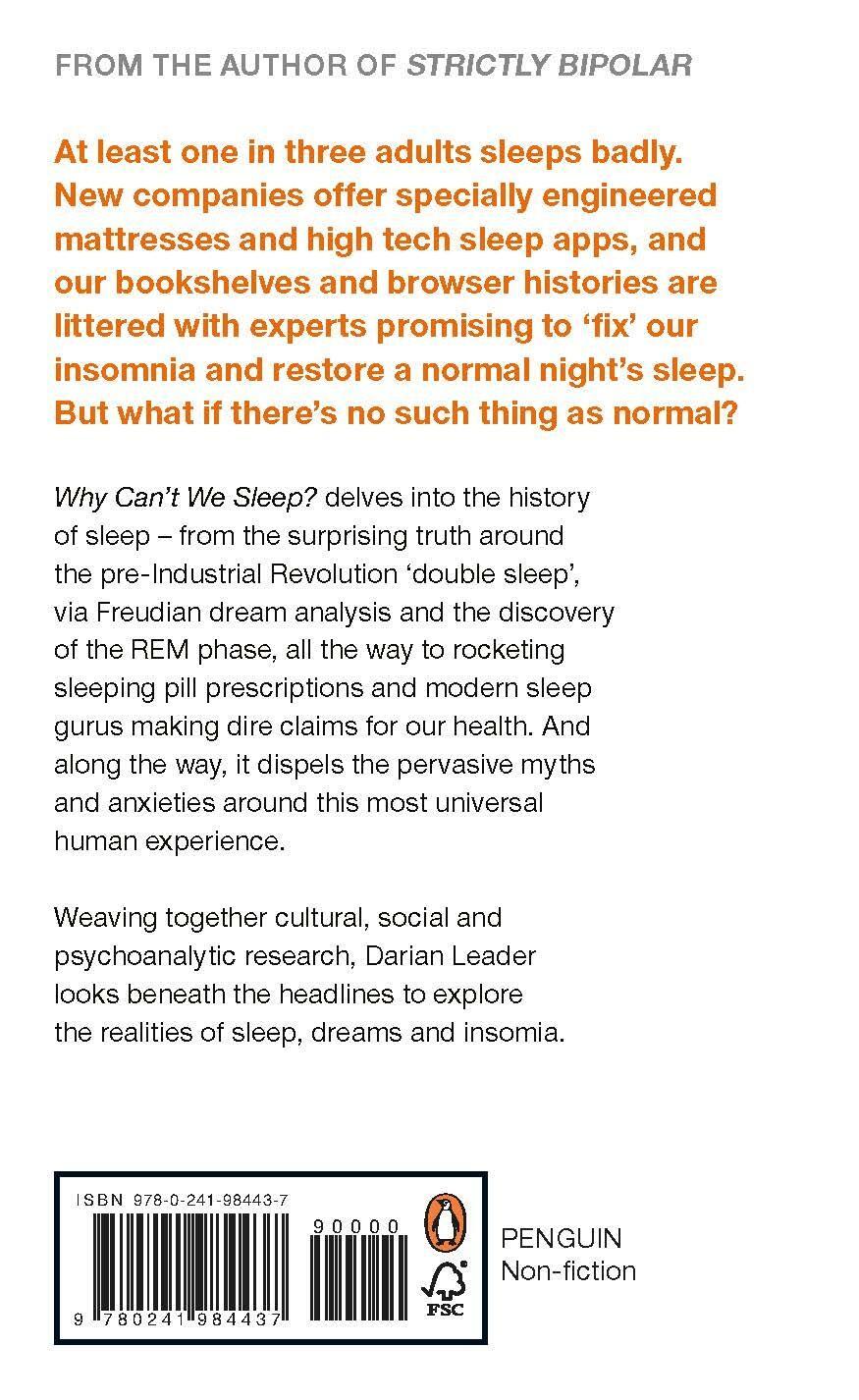 Rückseite: 9780241984437 | Why Can't We Sleep? | Darian Leader | Taschenbuch | Englisch | 2019